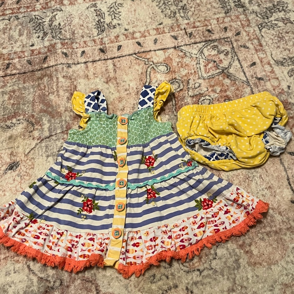 Matilda Jane dress with diaper cover